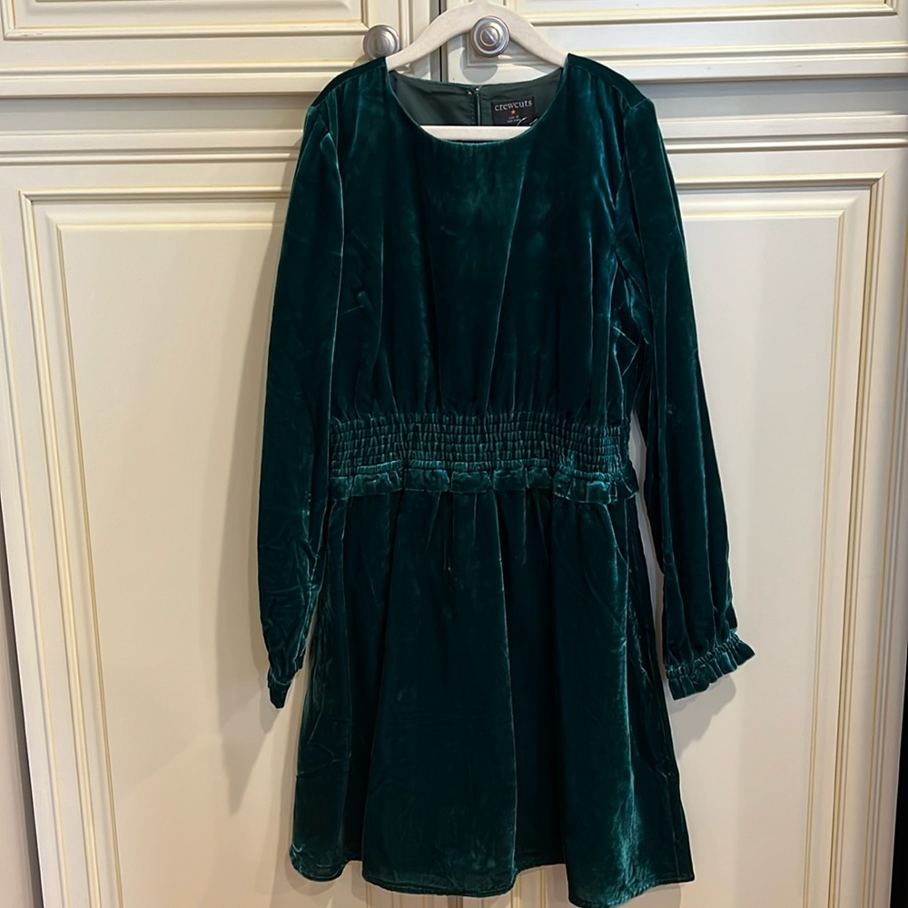 Crewcuts Girls' smocked velvet dress